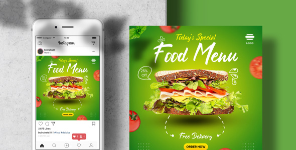 Шаблон для соцсетей на тему графика