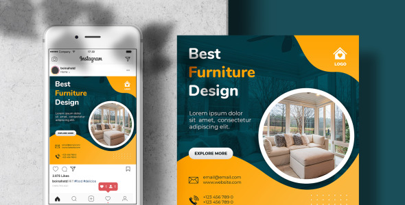 Шаблон для соцсетей на тему графика