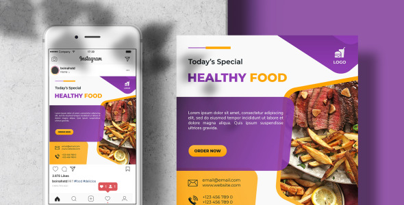 Шаблон для соцсетей на тему графика