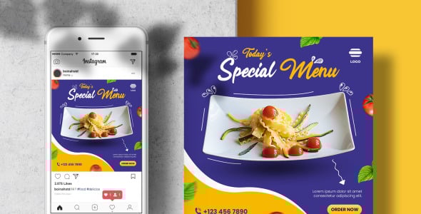 Шаблон для соцсетей на тему графика