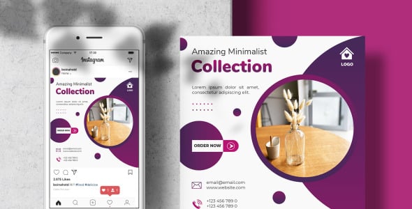 Шаблон для соцсетей на тему графика