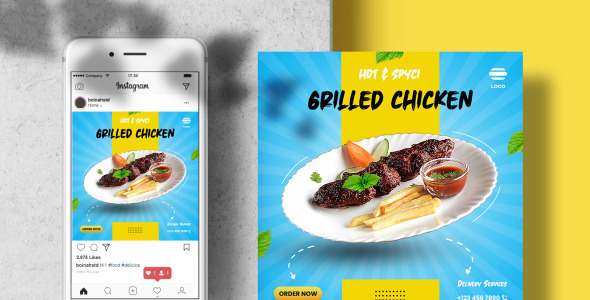 Шаблон для соцсетей на тему графика