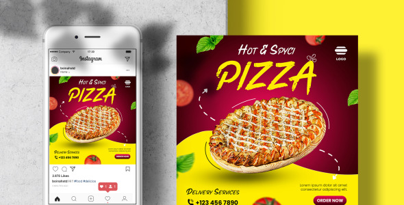 Шаблон для соцсетей на тему графика