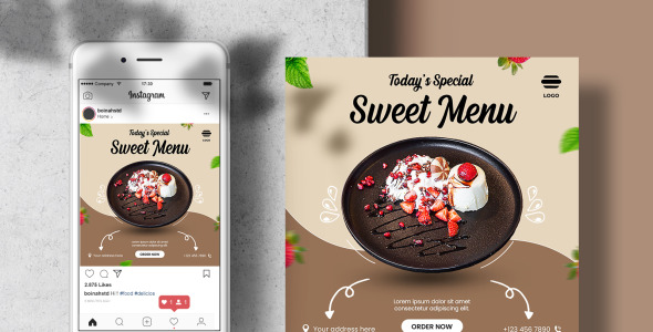 Шаблон для соцсетей на тему графика