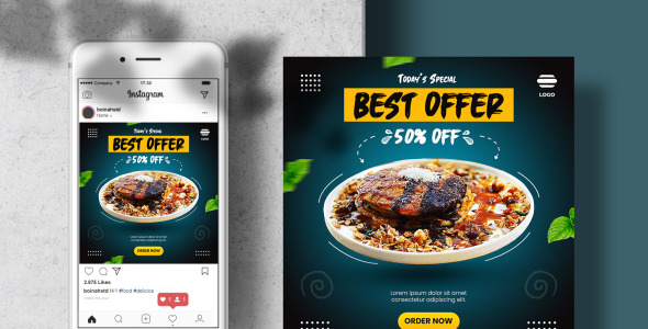 Шаблон для соцсетей на тему графика