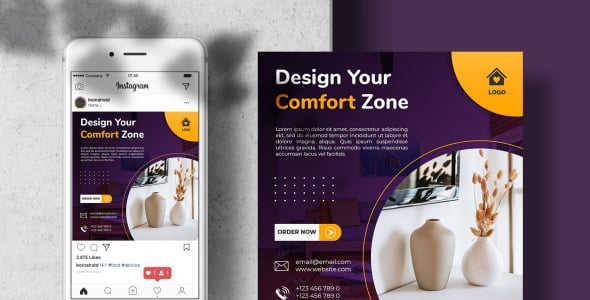 Шаблон для соцсетей на тему графика