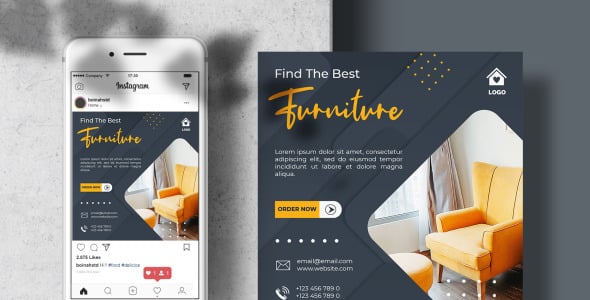 Шаблон для соцсетей на тему графика