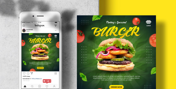 Шаблон для соцсетей на тему графика