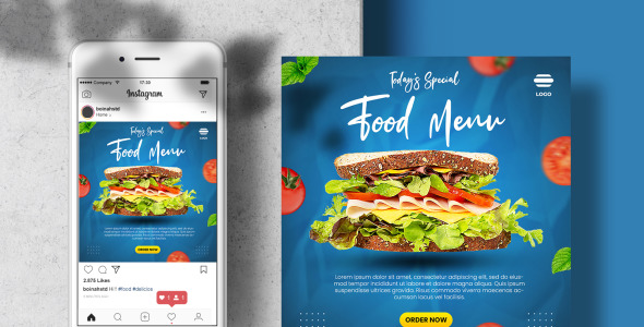 Шаблон для соцсетей на тему графика