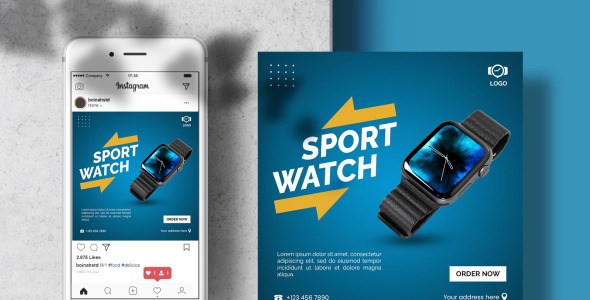 Шаблон для соцсетей на тему графика