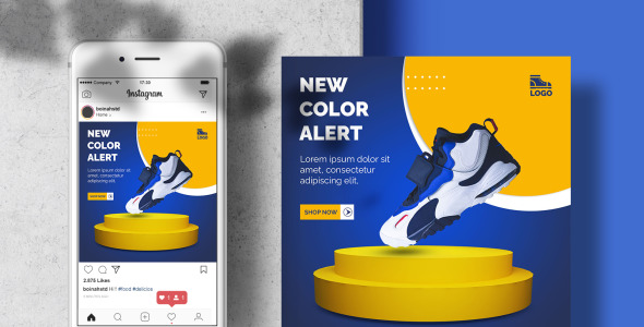 Шаблон для соцсетей на тему графика