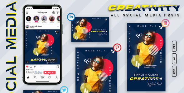 Шаблон для соцсетей на тему графика