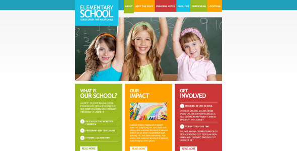 адаптивный шаблон сайта начальной школы