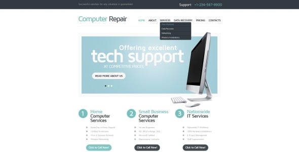 шаблон сайта по ремонту компьютеров
