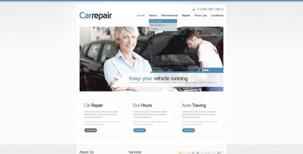 шаблон сайта по ремонту автомобилей