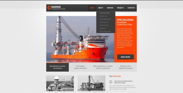 шаблон сайта строительной компании