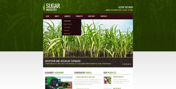шаблон сайта для сельского хозяйства