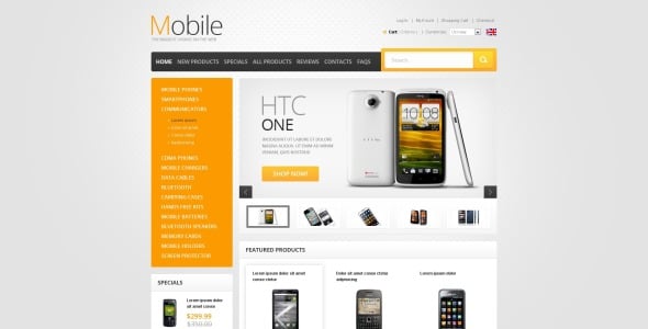 шаблон мобильного магазина zencart