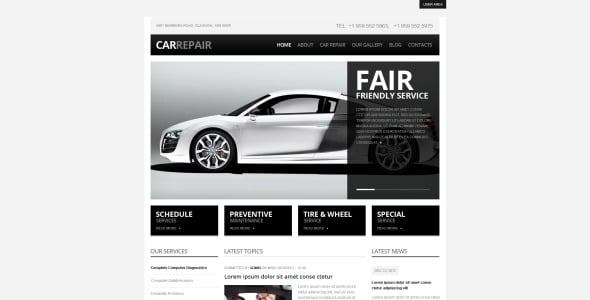 ремонт автомобилей drupal шаблон