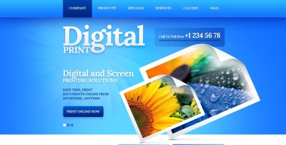 шаблон сайта типографии