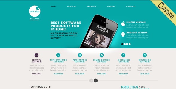 шаблон сайта софтверной компании