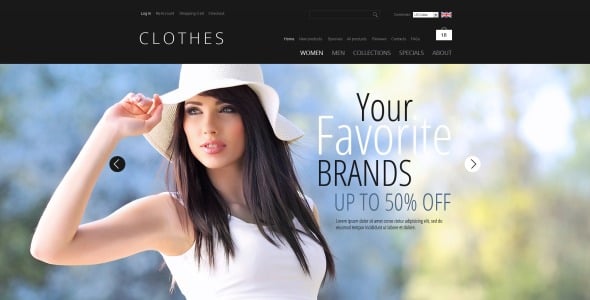 одежда, которая вдохновляет шаблон zencart