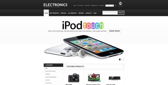 электроника онлайн шаблон zencart