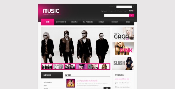 музыка для любого настроения шаблон zencart