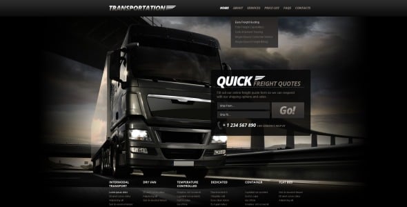 шаблон транспортного сайта