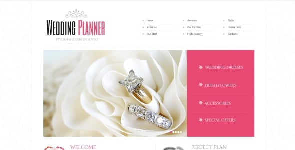 шаблон сайта свадебного планировщика