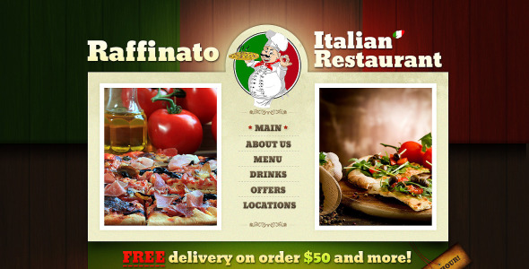 шаблон сайта итальянского ресторана