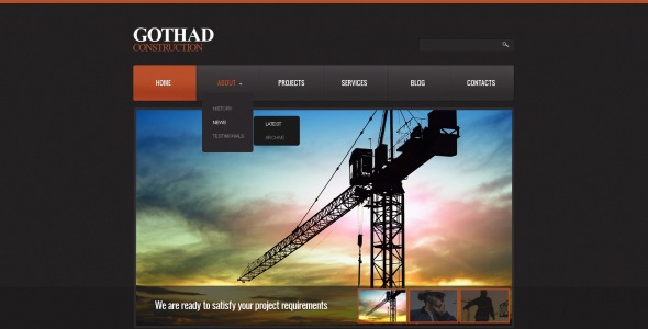 шаблон сайта строительной компании