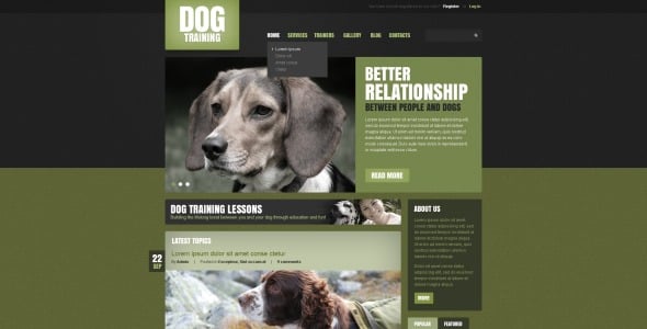 шаблон dog drupal