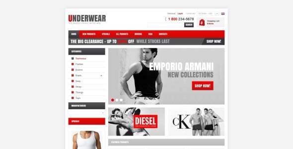 шаблон zencart для мужского нижнего белья