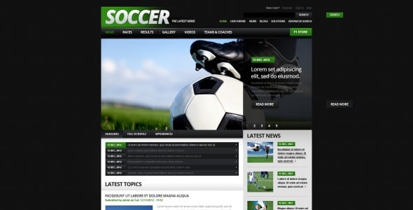 футбольный шаблон drupal