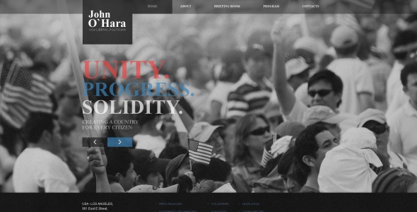 шаблон сайта политического кандидата