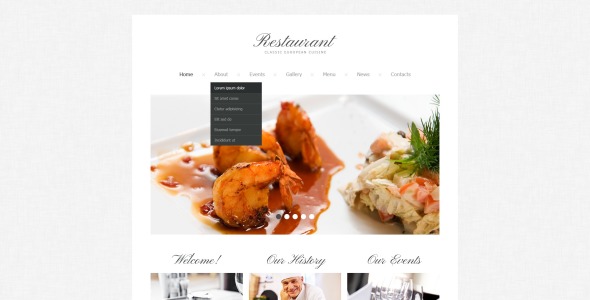 адаптивный шаблон сайта кафе и ресторана