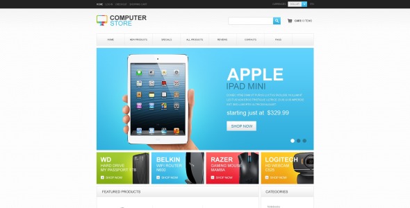 шаблон компьютерного магазина zencart
