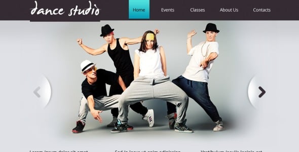 шаблон танцевальной студии drupal