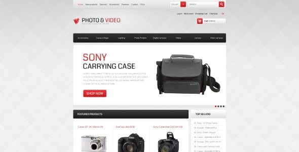 фото и видео техника zencart шаблон