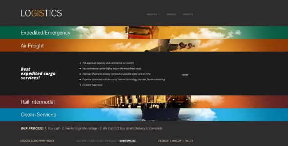 шаблон транспортного сайта