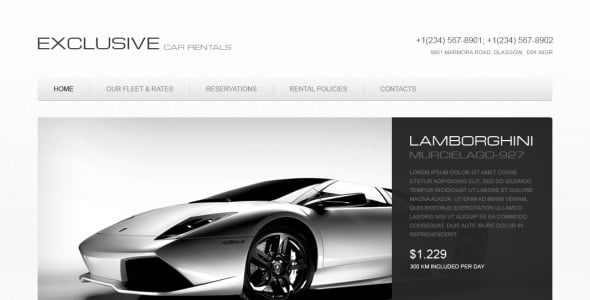 прокат автомобилей moto cms html шаблон