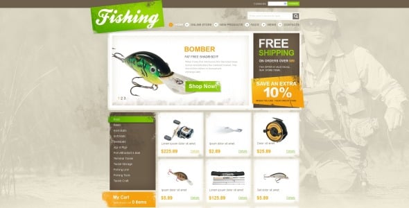 шаблон fishing virtuemart