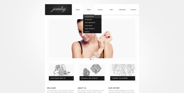 ювелирные изделия отзывчивый шаблон сайта