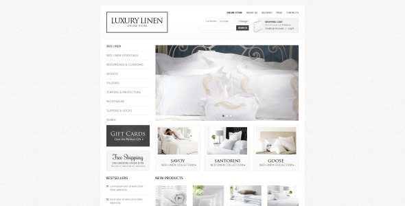 роскошный льняной шаблон virtuemart