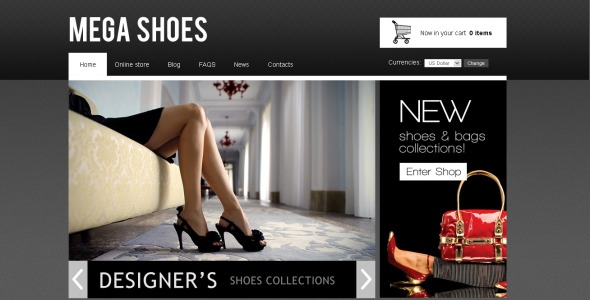 мега обувь virtuemart шаблон