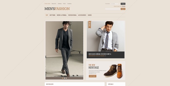 шаблон мужской моды virtuemart