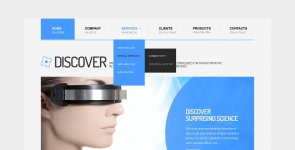 стерильная научная лаборатория drupal шаблон