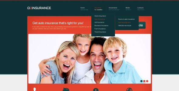 шаблон страхового сайта