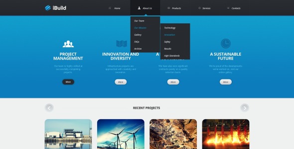 шаблон сайта гражданского строительства